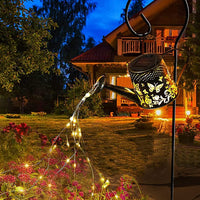 1 x RAW Customer Returns Outdoor Garden Solar Watering Can LED Butterfly Light Waterproof Butterfly Pattern Decorative Retro Garden Table Patio Pathway Walkway - RRP €34.43