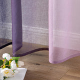 1 x RAW Customer Returns MIULEE Curtains Purple Transparent Living Room Modern Curtain Two-tone Sliding Curtains Curtains Bedroom Set of 2 140 x 260 cm - RRP €26.05