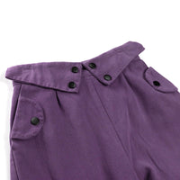 1 x RAW Customer Returns Rolanko Baggy Cargo Pants for Girls, Elastic Waist with Multiple Pockets Wide Leg Cargo Pants for Kids, Purple, 13-15 Years,170 - RRP €33.24