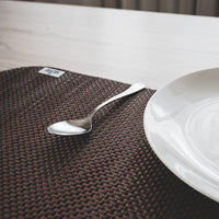 15 x Brand New VILSTO Washable Placemats, Plate Coaster Placemat Round, Non-Slip Heat Resistant Placemat, Dirt-Repellent and Washable, Table Decoration Dining Table, 4 Pieces, Brown - RRP €419.85