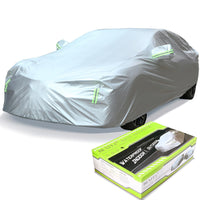 1 x RAW Customer Returns BEXITA Car Tarpaulin Car Cover Full Garage Winter Outdoor Car Garage Indoor Dustproof Windproof Snowproof UV Protection for Sedan Length up to 470cm  - RRP €39.98