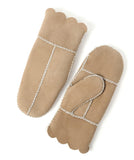 1 x Brand New YISEVEN Women s Winter New Leather Mitten Gloves Genuine Merino Sheepskin Warm Thick Fur Lined Thermal Long Wrist for Driving Car Gift,Light Camel Suede XL - RRP €22.8