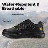 1 x RAW Customer Returns FitVille Extra Wide Hiking Shoes Men Waterproof Walking Shoes Non-Slip Trekking Shoes for All Weather Conditions Outdoor Shoes with Arch Support Black 45 EU X-Wide - RRP €77.99