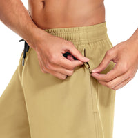 1 x Brand New Yaavii Men s Quick Dry 2 in 1 Swim Shorts - Compression Lining - Zipped Pocket and Interior Khaki L  - RRP €22.8