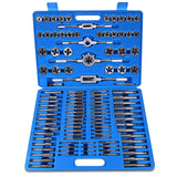 1 x RAW Customer Returns 110-piece tap set M2-M18, thread cutter thread cutting set Professional HSS highly hardened hand tap die with tool holder and tool case - RRP €114.59