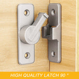 1 x RAW Customer Returns Latch Lock Small Sliding Door Lock 90 Degree Sliding Door Lock Buckle Lock Bolt Anti-theft Hasp Wooden Door Latch with Buckle Bolt - RRP €13.76