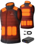 1 x RAW Customer Returns HILLSLTR Heated Vest, Men s Heated Vest with 7.4V 16000mAh Battery, Thermal Vest with 8 Heating Zones, 3 Adjustable Heat Levels, Heated Vest for Ski Motorcycle - RRP €84.58