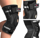 1 x RAW Customer Returns NEENCA knee brace for knee pain, hinged knee support with patented X-Strap fastening system, strong stability for pain relief, for arthritis, meniscus tear, ACL, PCL, MCL - RRP €50.26