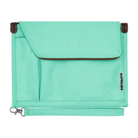 1 x RAW Customer Returns A5 Conference Folder Business Organizer Bag Notepad Carrying Case Document Case A5 Portfolio Organizer Mint Green  - RRP €16.34