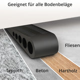 1 x RAW Customer Returns Winter Shore Black Door Stop Floor Rubber with Brackets 4-Pack - Robust Door Wedge Rubber for Door Gaps up to 3 cm - Prevents Door Slamming, Also on Carpet, Tiles, Wood - All Floors - RRP €12.99