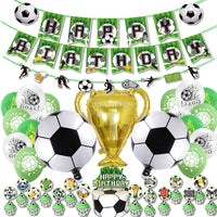 27 x Brand New HXJFGDM 43 pieces football decoration birthday children, football birthday decoration, trophy football balloon for boys football fan birthday party, football cake decoration party accessories with Happy Birthday banner - RRP €236.25