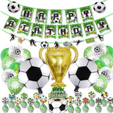 13 x Brand New HXJFGDM 43 pieces football decoration birthday children, football birthday decoration, trophy football balloon for boys football fan birthday party, football cake decoration party accessories with Happy Birthday banner - RRP €113.75