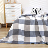 8 x Brand New LHGOGO Cuddly Blanket 150x200cm, Pre-washed Cotton Blanket Soft and Breathable Bedspread Sofa Blanket, Sofa Throw Blanket Lightweight Comfortable Universal Blanket for All Seasons - Light Gray - RRP €163.2