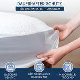 1 x RAW Customer Returns Mattress protector 90 x 200 Waterproof Dreamzie - Oeko-TEX and Made in EU - Breathable anti-allergy and anti-mite - RRP €22.18