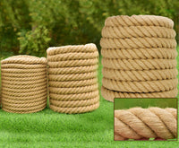 1 x RAW Customer Returns Jalunth jute rope hemp rope natural jute cord thick sisal rope jute rope sisal rope ropes cord cord hemp cord for scratching post garden tug of war ship rope photo wall DIY 6 10 14 20 26 30 32 39 51mm 15 30m - RRP €50.41