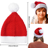 17 x RAW Customer Returns Atuful Knitted Christmas Hat for Adults and Children Santa Hat Knitted Plush Edge Christmas Party Red Santa Claus Hat Elastic Soft - RRP €274.21