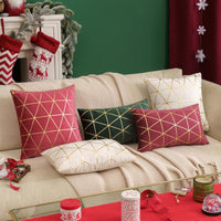 3 x Brand New MIULEE Set of 2 Christmas Cushions Velvet Cushion Cover Grid Modern Decorative Pillowcase Pillow Covers Sofa Cushion Soft Decoration with Hidden Zipper Sofa Office Bed 50 x 50 cm Milk White - RRP €55.95