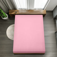 1 x RAW Customer Returns Utopia Bedding - Fitted Sheet 140x200cm - Pink - Brushed Polyester Microfiber Fitted Sheet - 35cm Deep Pocket - RRP €14.99