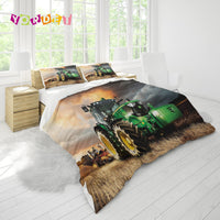 1 x RAW Customer Returns YORDET 3D Tractor Bed Linen Set Children s Bed Linen Soft and Comfortable Microfibre Duvet Covers for Couch and Sofa Picnic Beach C, 135 x 200 cm  - RRP €30.7