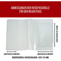 1 x RAW Customer Returns MASCHOTA Set of 2 transparent passport covers New passport from March 2017 including extra card compartment for credit card, driver s license Passport Holder Case Protective cover Made IN Germany - RRP €5.89