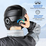 1 x RAW Customer Returns Ski helmet snowboard helmet for women men youth Optimal protection Adjustable size Ventilation system Ski helmet made of ABS for skiing L 58-61 cm  - RRP €30.24