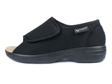 1 x RAW Customer Returns Aerosoft Rehab Sandal Stretch 14 Women Men Velcro Width GH Non-Slip Black, 39  - RRP €60.46