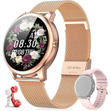 1 x RAW Customer Returns EasySMX Women s Smart Watch with Calls, Original Gift Women s Smartwatch with 2 Straps, 26 Heart Rate Monitor Functions, Pedometer, Menstrual Tracking, Health, Calorie or Sports Monitor - RRP €29.75