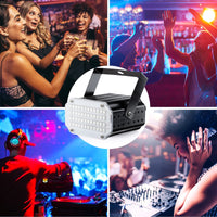 1 x RAW Customer Returns Strobe Disco Light, Sound Activated And Flash Speed Control Party Light with 48 LED Stage Lighting for Home Room Dance Parties Birthday DJ Bar Karaoke Christmas Wedding Show Club Pub, 1 Pack - RRP €25.56