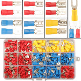 2 x RAW Customer Returns 330pcs cable lugs set, 15 type cable lugs flat plug insulated set crimp connectors assortment, flat plug sleeves crimp cable lugs crimp connectors vehicle electrics assortment, electrical connectors - RRP €21.6