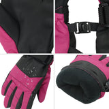 1 x RAW Customer Returns Durio Ski Gloves Children s Waterproof Ski Gloves Warm Gloves Suitable for Children 6-14 Years Pink M 6-11 Years  - RRP €18.99