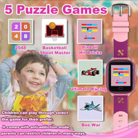 1 x RAW Customer Returns FRLONE Children s Smartwatch Phone - IP67 Waterproof Smartwatch Boys Girls with Touch Screen 5 Games Camera Alarm SOS Call - Digital Watch for 3-13 Years Children Birthday Gift Pink  - RRP €39.32