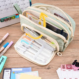 1 x RAW Customer Returns COLOCASTLE pencil case with 3 compartments pencil case large capacity pencil case girls boys teenagers adults sloppy pencil case pencil case with carrying handle for school office - RRP €17.99