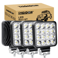 1 x RAW Customer Returns RIGIDON 4 Pcs Rectangular Work Light, 3.3 Inch Mini 48W, Spot LED Work Lamp for Off Road Truck Car ATV 4x4 Tractor Motorcycle, Exterior LED Spotlight 12V 24V Spotlights Fog Lights - RRP €21.99