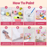 7 x Brand New GHHKUD Paint by Numbers for Children and Adults, 4 Pieces Cute Cartoon Paint by Numbers for Children Ages 5-6-7-9-10, Paint by Numbers with Brushes Acrylic Pigment, Gift for Girls and Boys - RRP €142.8