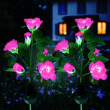 1 x RAW Customer Returns XVZ Solar Lights for Outdoor Garden Decoration, 2 Pack LED Rose Solar Lamps with 12 Larger Flowers and Wider Waterproof Solar Panel, Decoration Lights for Garden, Lawn, Patio, Field, Path Pink  - RRP €23.99