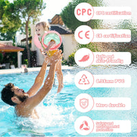 5 x RAW Customer Returns WYRIAZA Swimming Wings Children Baby Swimming Aid - Round Pink Swimming Discs Pink from 1 Year Extra Small XS Born 1 2 3 Years Months Discs 6 to 20Kgs Girls Boys 3 Chambers Inflatable XS, Pink  - RRP €75.6