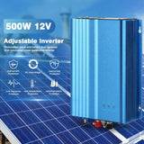 1 x RAW Customer Returns Ailao Grid Tie Inverter 500W MPPT Inverter Grid Feed-in Pure Sine Wave AC 230V Output Feed-in Inverter for Solar Panels 12V Battery Discharge 30W-250W Adjustable Output Power. - RRP €111.86