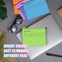 1 x RAW Customer Returns Pack of 20 A4 hanging files with category labels for storing and organizing documents Five colors, four of each color  - RRP €26.21