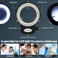 1 x RAW Customer Returns Gokelomg 144 LED Microscope Ring Light Ring Lamp 0-100 Adjustable Lamp for Microscope Ring Lighting - RRP €27.08