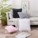 1 x RAW Customer Returns MIULEE Set of 2 cushion covers,fur sofa cushions,cuddly cushions, plush cushions, cuddly couch cushions, super soft cushions, fluffy cushion covers for sofa, 30 x 50 cm, grey-white - RRP €14.62