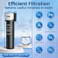 1 x RAW Customer Returns Vortopt Under Counter Water Filter System with Dedicated Faucet, NSF ANSI 42 Certified, 70,000 Liter Water Filter Drinking Water, Reduce 99.99 Lead, Chlorine, Bad Taste, Q6-C2 - RRP €51.99