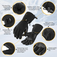 1 x RAW Customer Returns OZERO winter ski gloves, men s and women s winter gloves for snowboard motorcycle ski - RRP €27.99