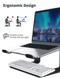 1 x RAW Customer Returns SOUNDANCE Laptop Stand, Aluminum Computer Riser, Ergonomic Laptop Stand for Desk, Metal Bracket, Compatible with 10 to 15.6 inch Notebook Computers, Black - RRP €28.99