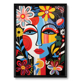 1 x RAW Customer Returns Studio Moien Blooming Aura Modern Colorful Framed Poster - 1 Art Print in Colors, Typography, Woman - Wall Art - Black Wooden Frame - 250 g m2 Matt Museum Quality DIN A4 21 x 29.7 cm  - RRP €49.82