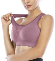 1 x Brand New Heathyoga sports bra for women, sports bra with strong support for running, training, yoga - soft, breathable and stretchy PINK S - RRP €19.42