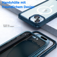 1 x RAW Customer Returns seacosmo privacy case for iPhone 15 Compatible with Magsafe , anti-spy cell phone case 360 degree protective case, shockproof case with built-in privacy tempered glass and camera protective film 9H HD - blue - RRP €19.99