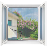 1 x RAW Customer Returns Fly screen window magnet, self-adhesive fly screen for windows, max size 130 x 150 cm, fiberglass net, easy installation, prevents insects flies mosquitoes from entering the room - RRP €28.22