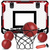 1 x RAW Customer Returns KIZJORYA children s indoor basketball hoop, mini basketball hoop with 4 balls, folding door basketball system for children, teens and adults aged 3 and over - RRP €36.29