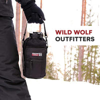 12 x RAW Customer Returns Wild Wolf Outfitters Water Bottle Pouch Molle Bottle Holder Backpack with Adjustable Strap and 2 Allows Hands Free Carrying, Protects and Insulates Your Black, 1.9 L  - RRP €190.08