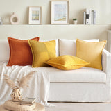 1 x RAW Customer Returns MIULEE Set of 4 Corduroy Cushion Covers Soft Throw Pillows Decorative Pillowcase Modern Cushion Cover Sofa Cushion Decorative Pillow Couch Cushion for Living Room Bedroom Orange Series 45 x 45 cm - RRP €29.99